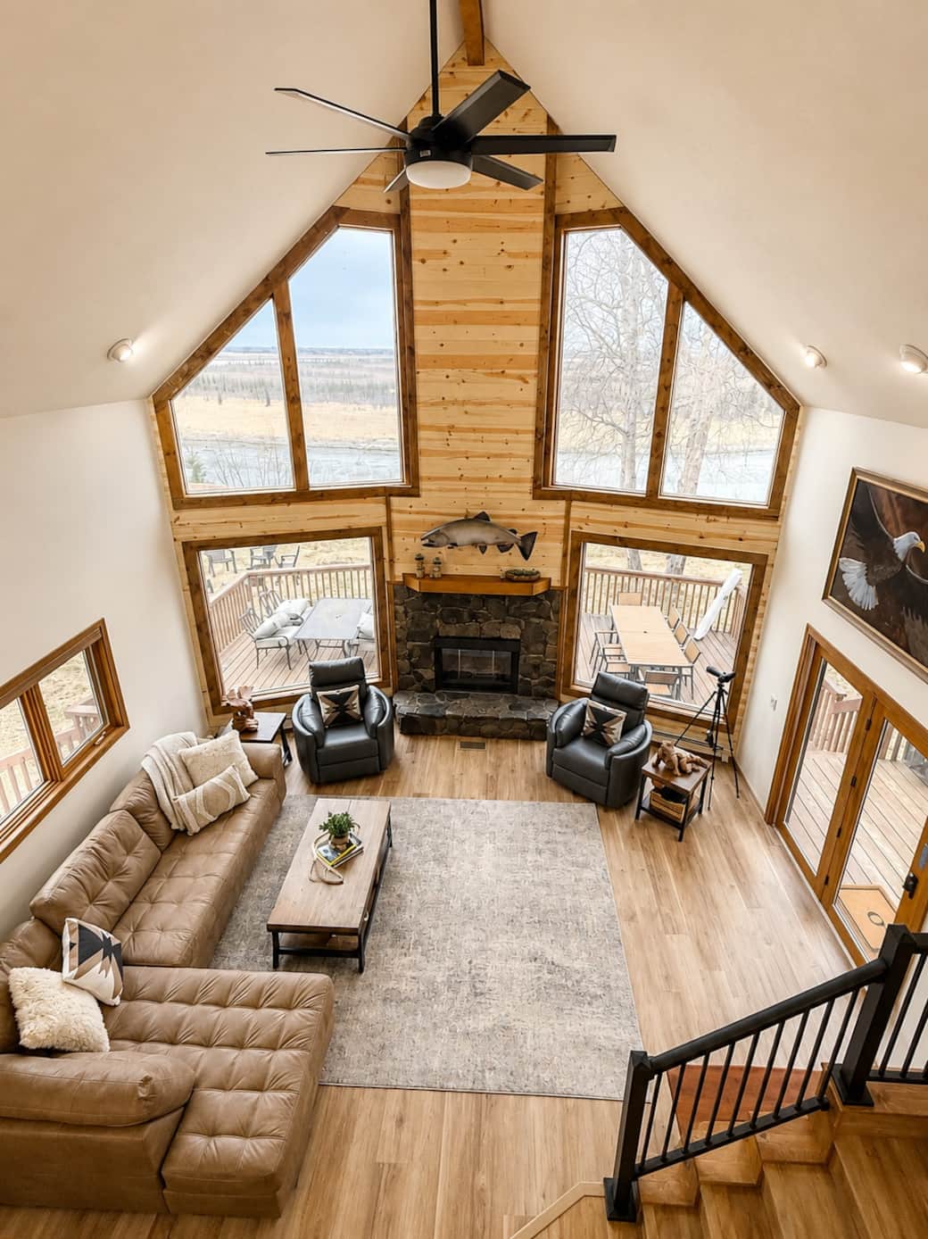 View of the living room from the 2nd floor