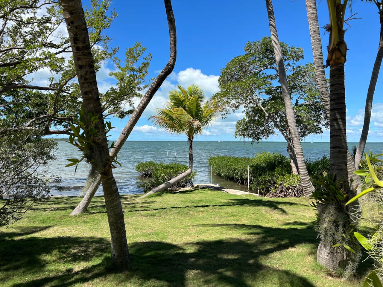 Private backyard, beach and dock