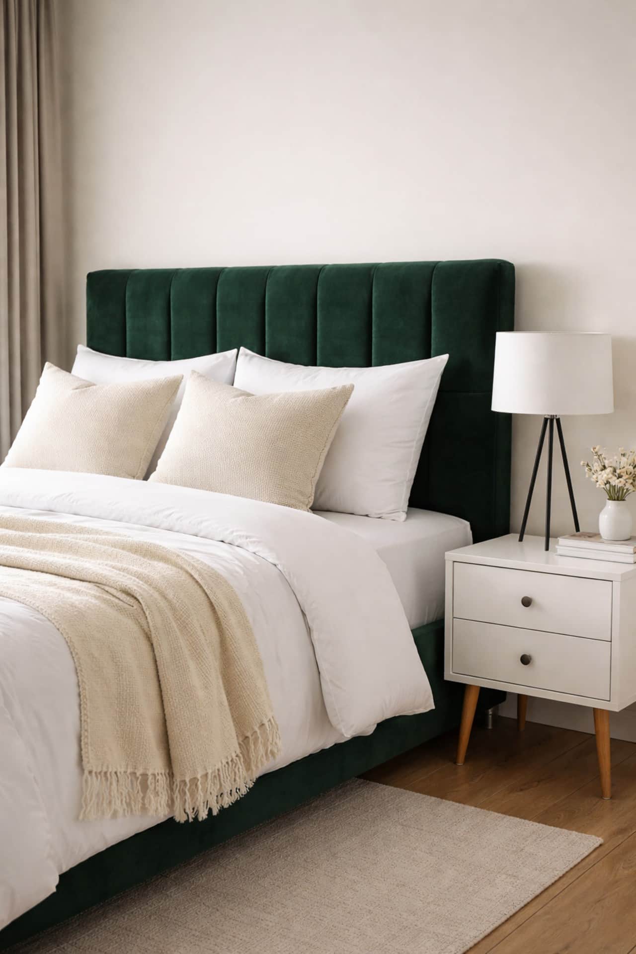 Comfortable fully furnished bedroom at Osit Stays serviced accommodation in Northampton