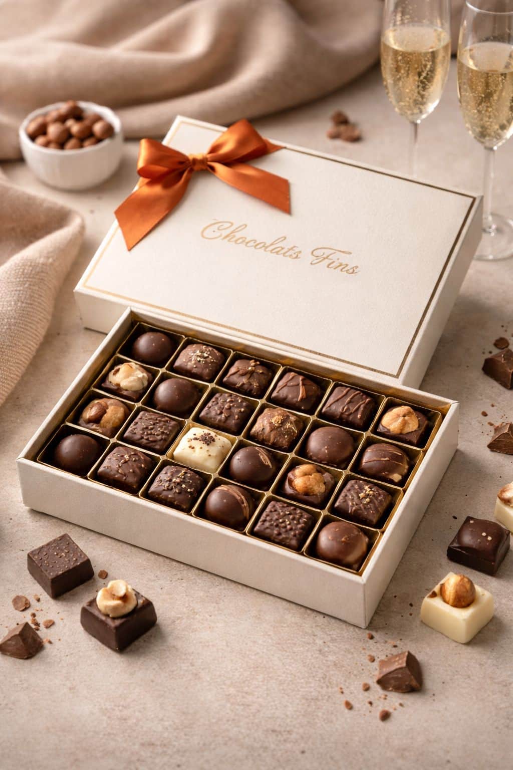 Assortiment de chocolats fins