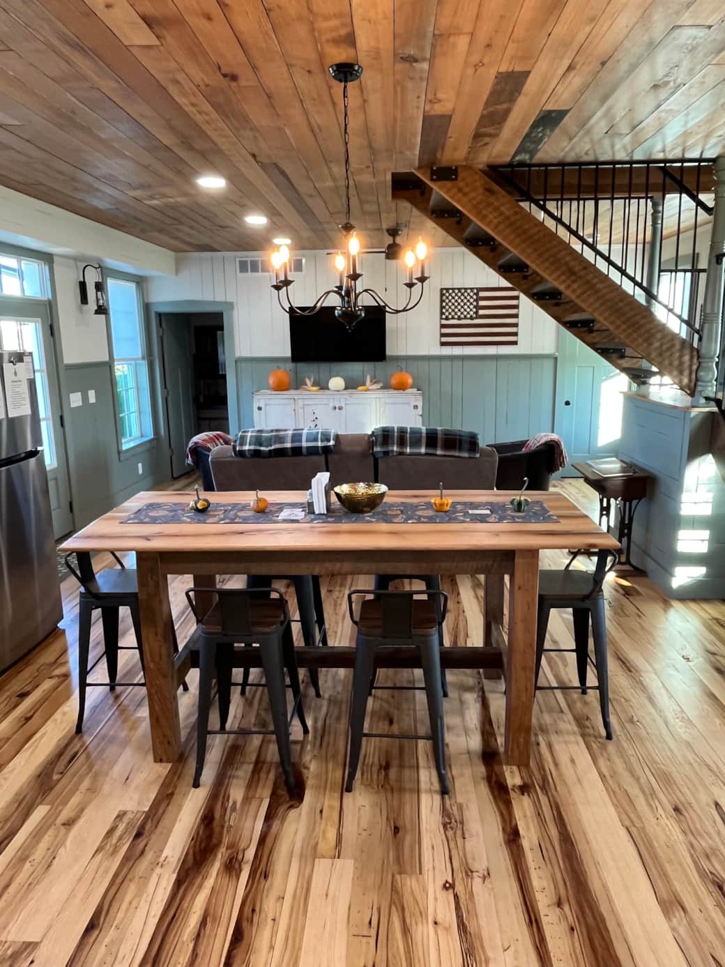 Handmade custom barnwood table