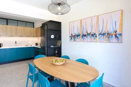 Dining area and kitchen sea view apartment