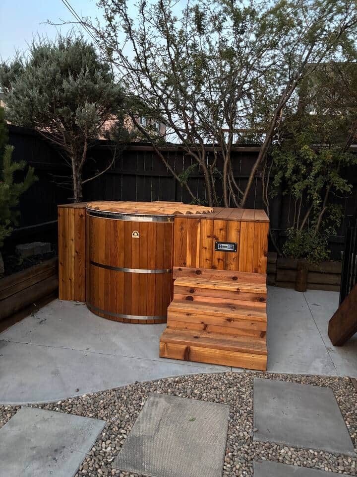Unwind after skiing or biking in the custom-built cedar hot tub (fits 5 adults)