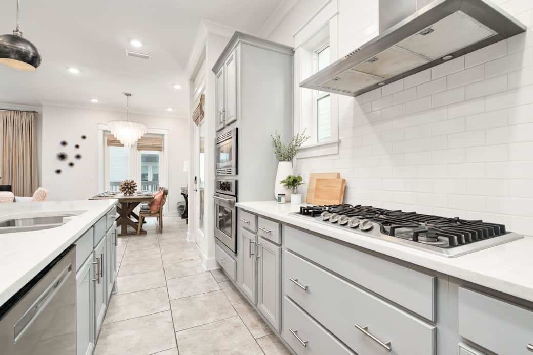 Fully stocked kitchen