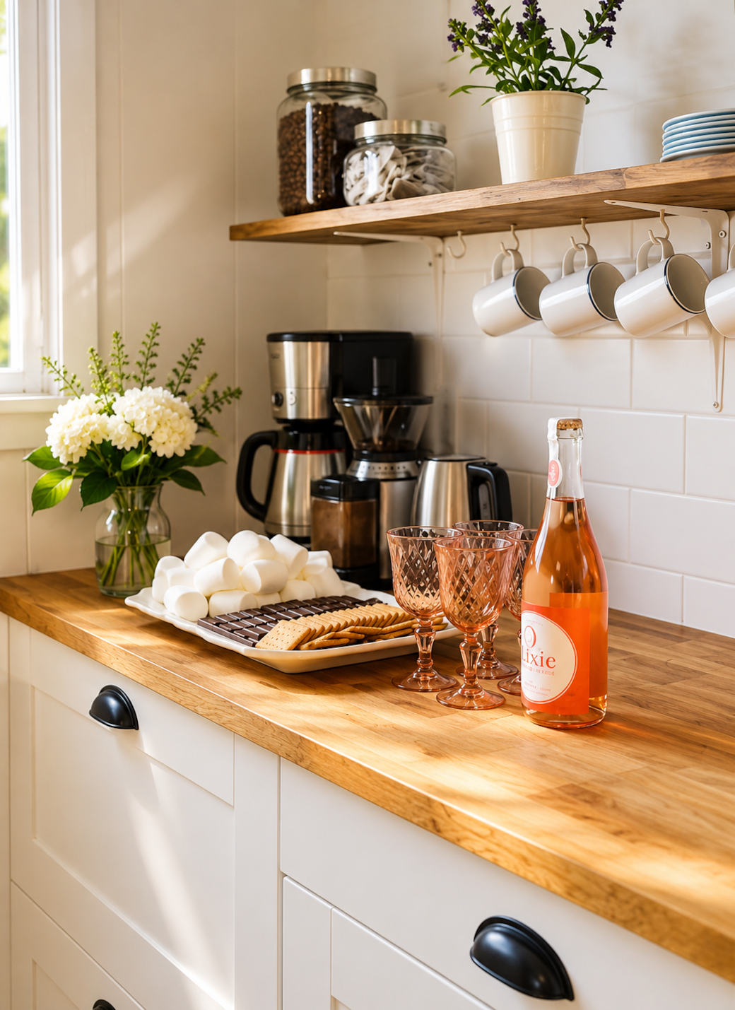 Morning kitchen with vibrant accents