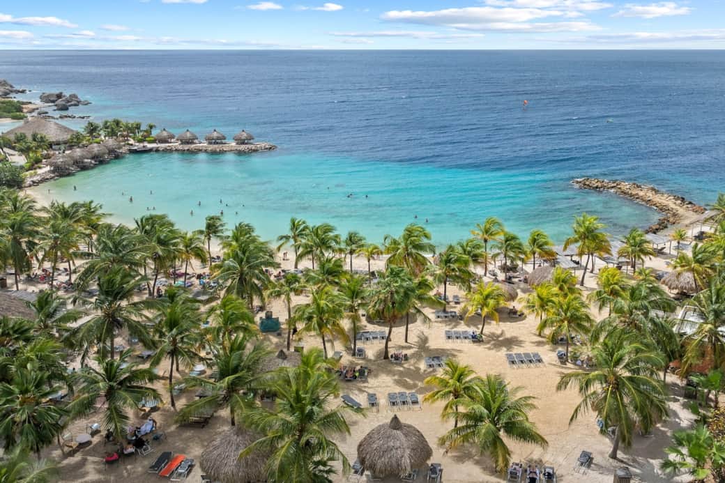 Your view :). Beach access and sun loungers are included.