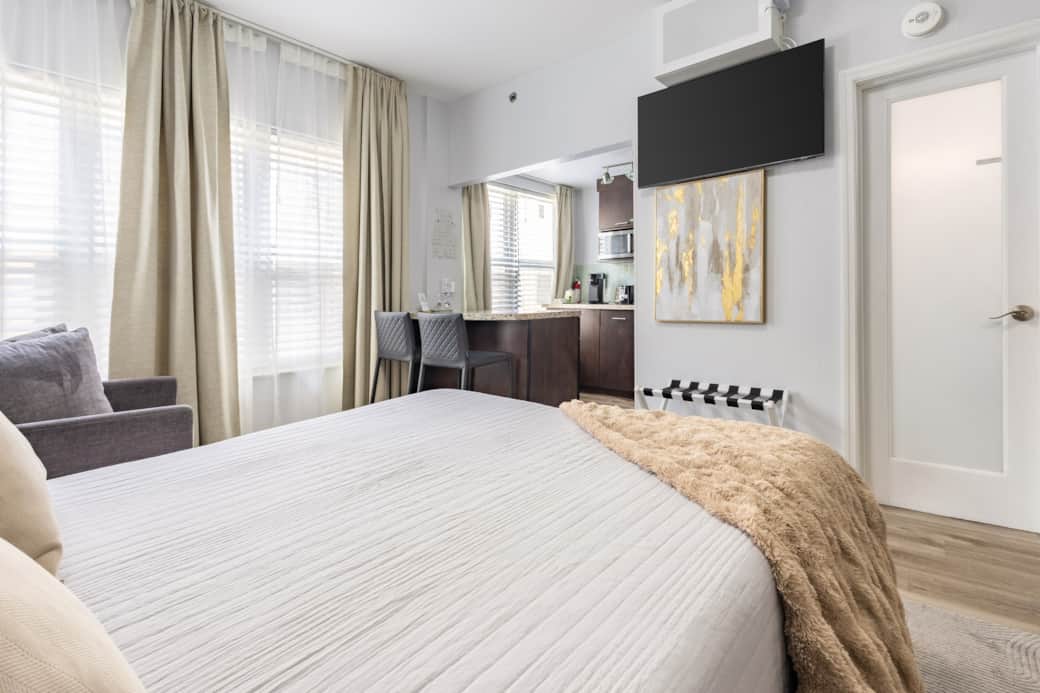 bedroom to kitchen view