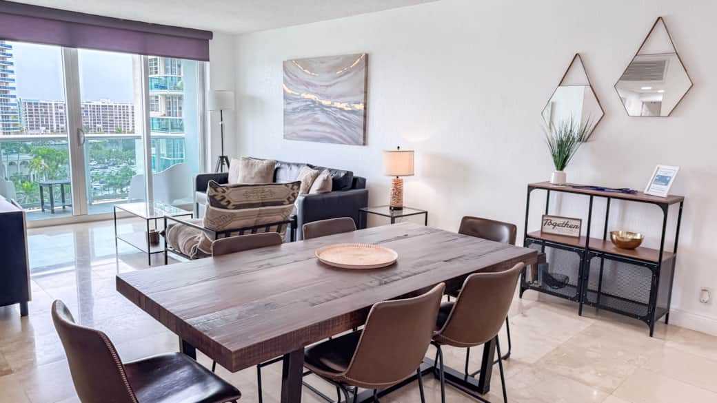 Dining room and living room