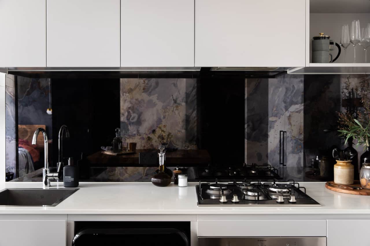 The fully stocked kitchen, ready for a quick bite to eat or lush cook up