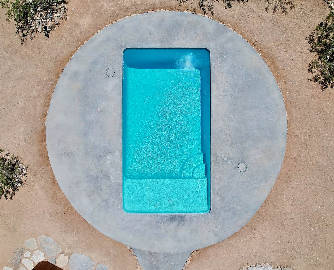Our cocktail pool is 12x16ft 