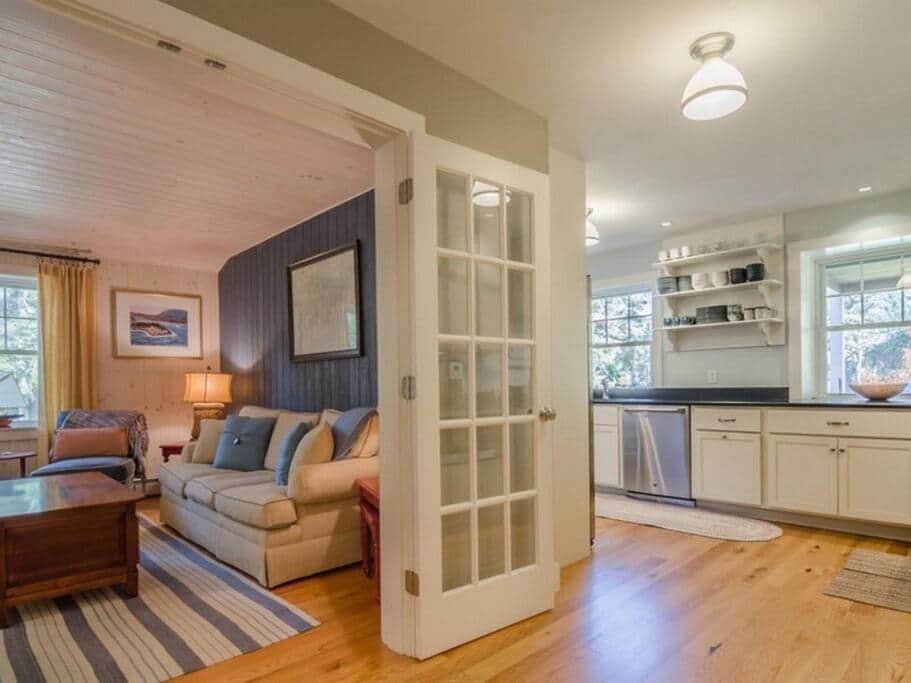 Kitchen and Den/TV Room/4th Bedroom with privacy curtain Kitchen and Den/TV Room/4th Bedroom with privacy curtain