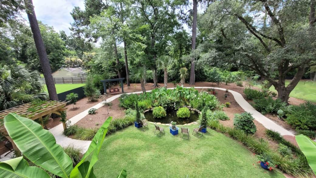 Garden view from the rooftop