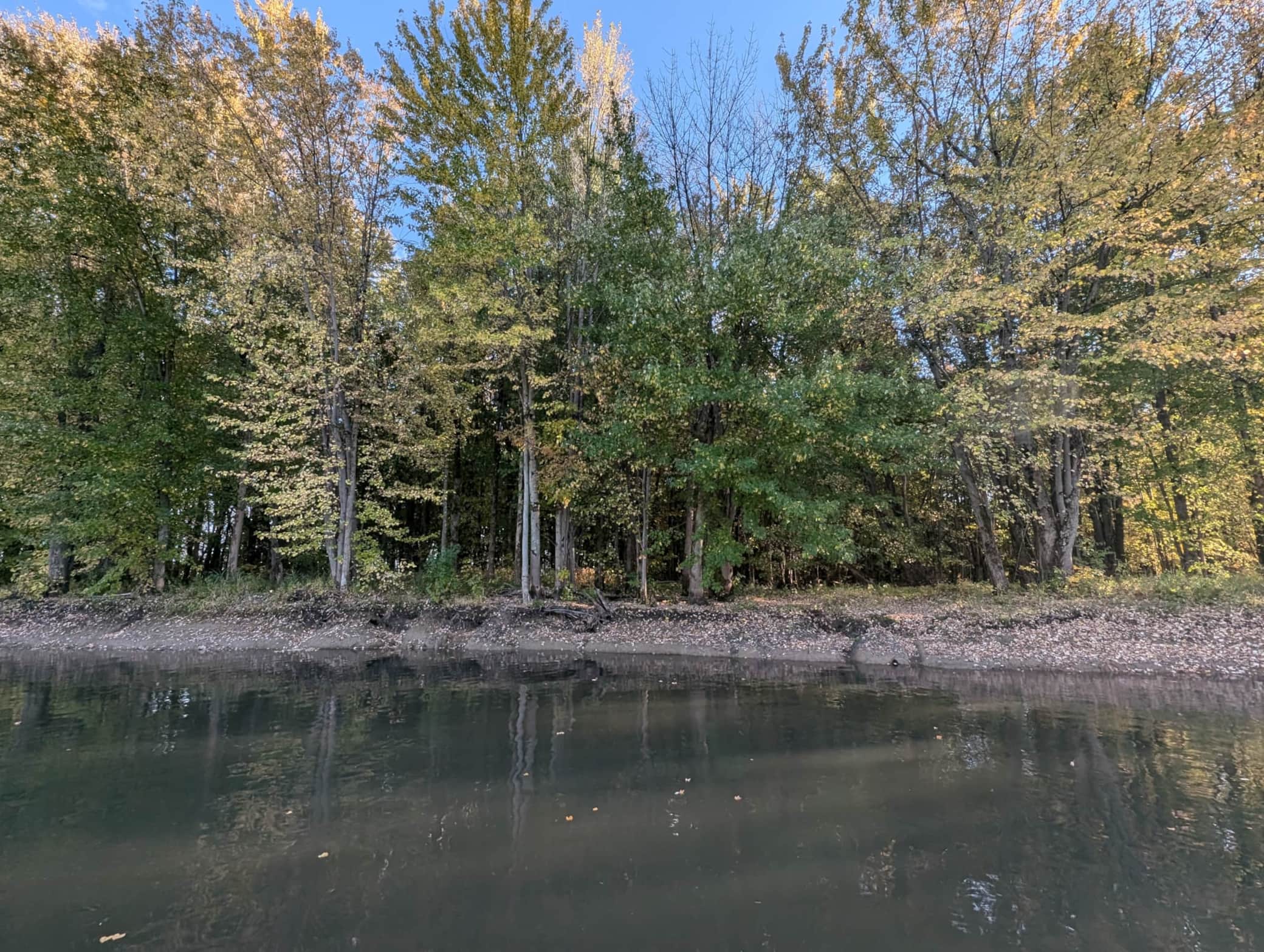 Vue à partir de la terrasse flottante d'Aloberge