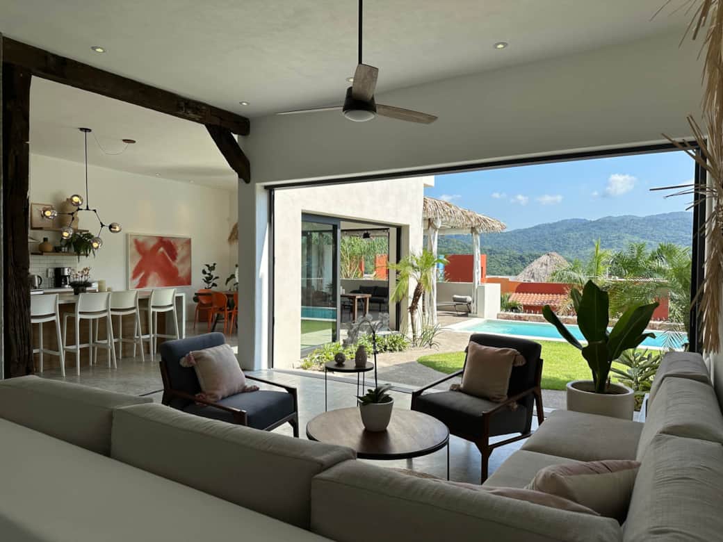 Living Room with open doors