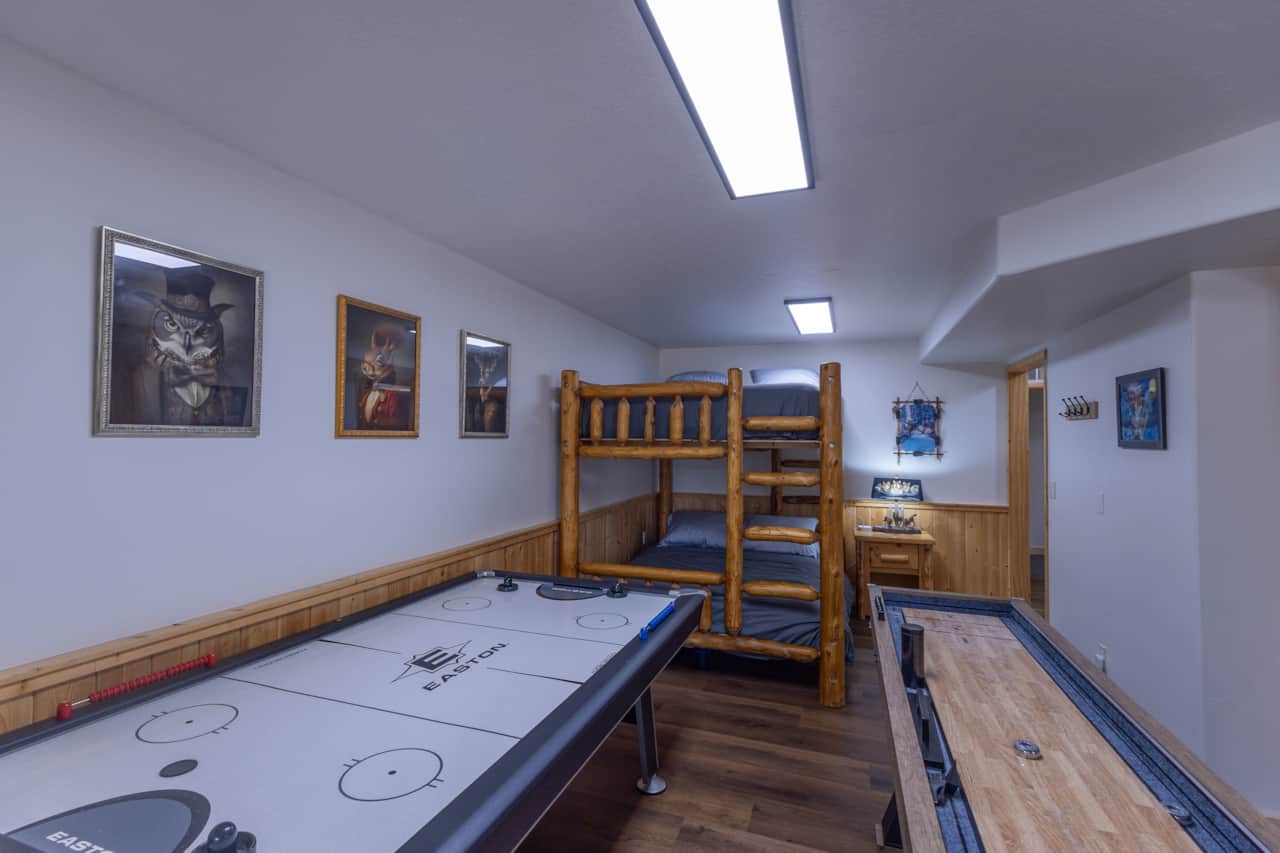 Queen-Over-Queen Bunks • Game Room