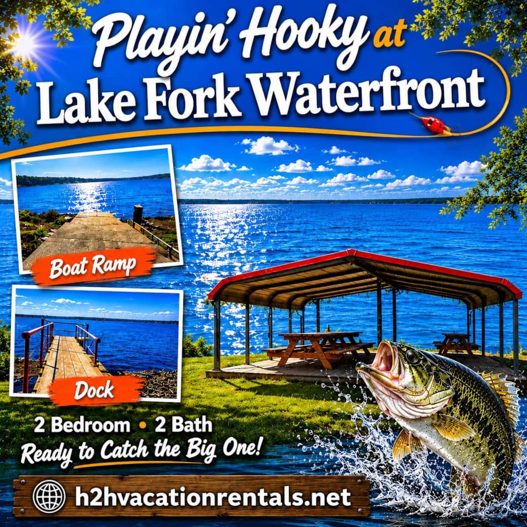Welcome to Playin' Hooky on Lake Fork - Waterfront - Lake Fork - Quitman, Tx Welcome to Playin' Hooky on Lake Fork - Waterfront - Lake Fork - Quitman, Tx