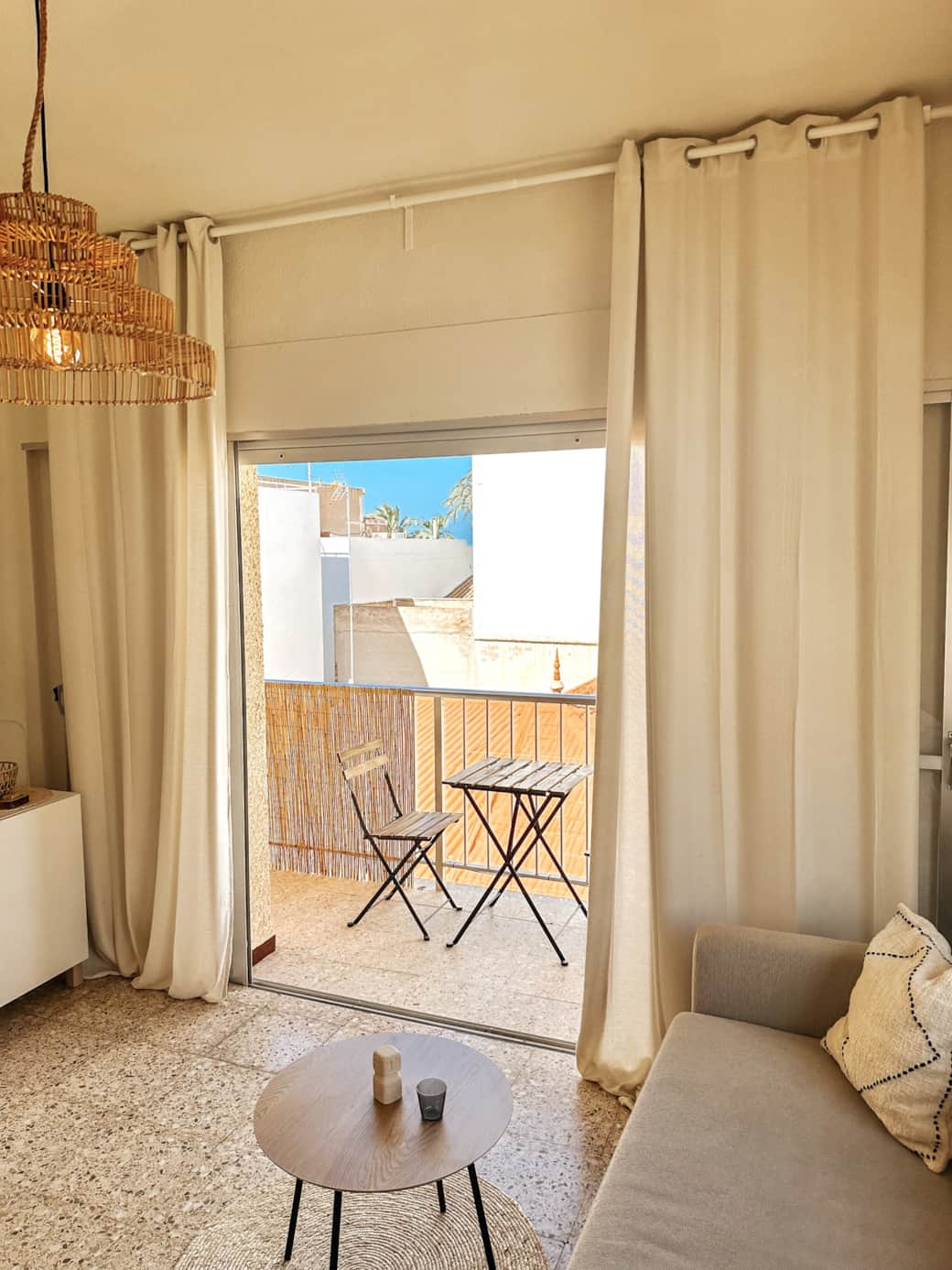 Living room with balcony