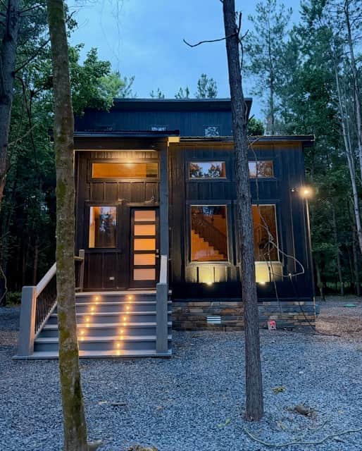 Cabin front Night