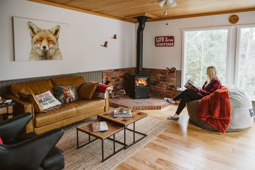 Living Room with gas fireplace