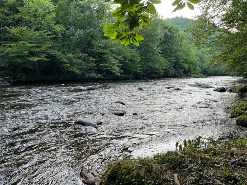 Little River cascading across the great Smoky Mountain national Park boundary line. Little River cascading across the great Smoky Mountain national Park boundary line.