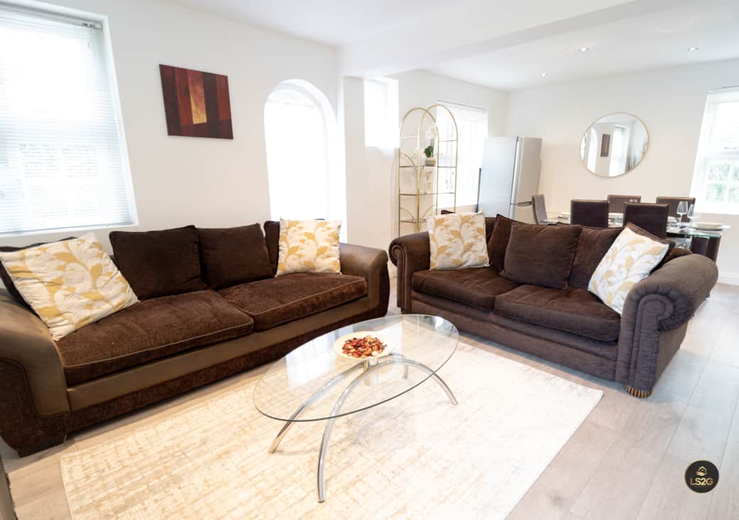 Living Area with Smart TV and Sofa bed
