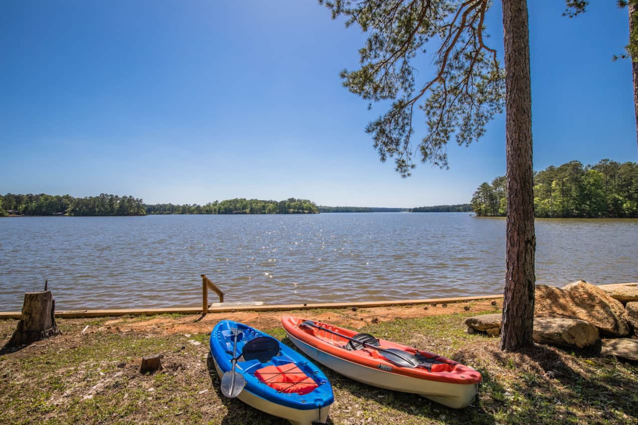 Take kayaks and go exploring