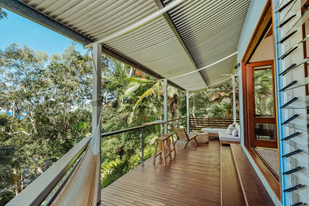 Outdoor Deck With Rainforest Views Outdoor Deck With Rainforest Views