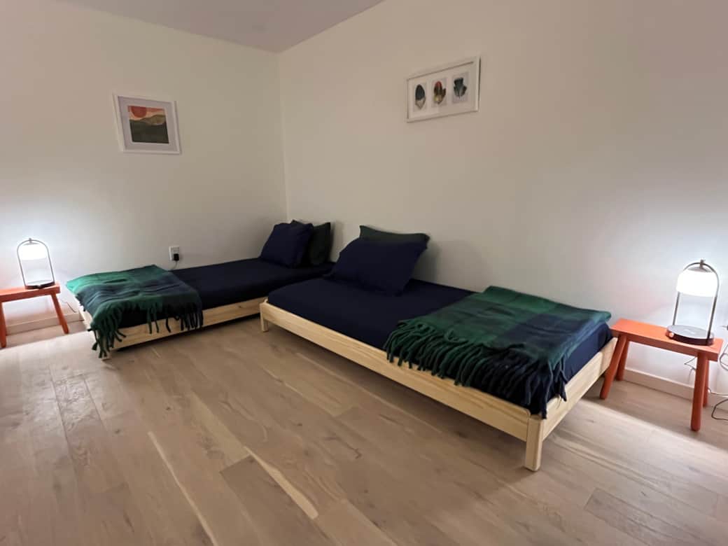 The daybeds transformed into "night" beds. The daybeds transformed into "night" beds.