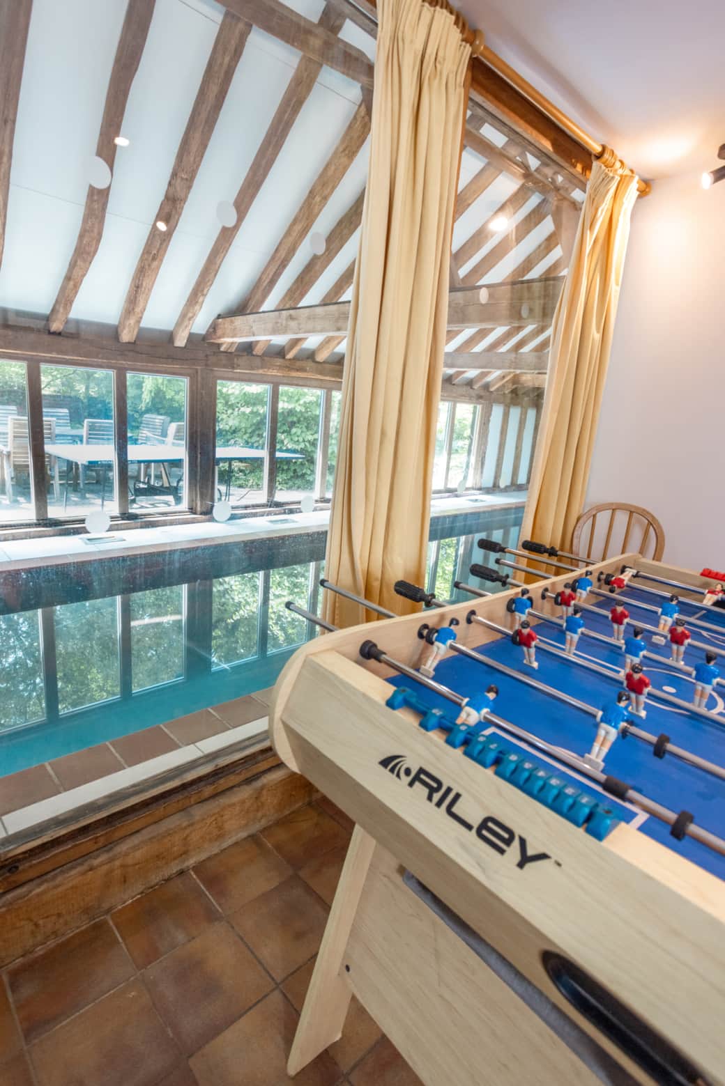 Swimming pool and table football Swimming pool and table football