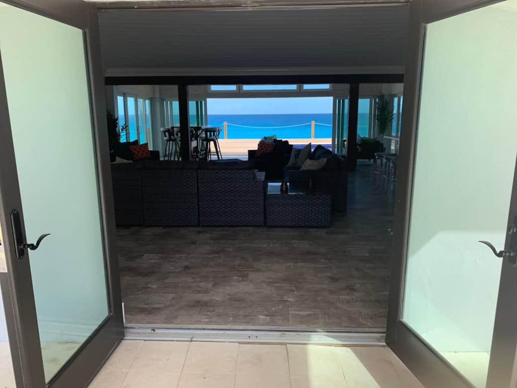 open the front door