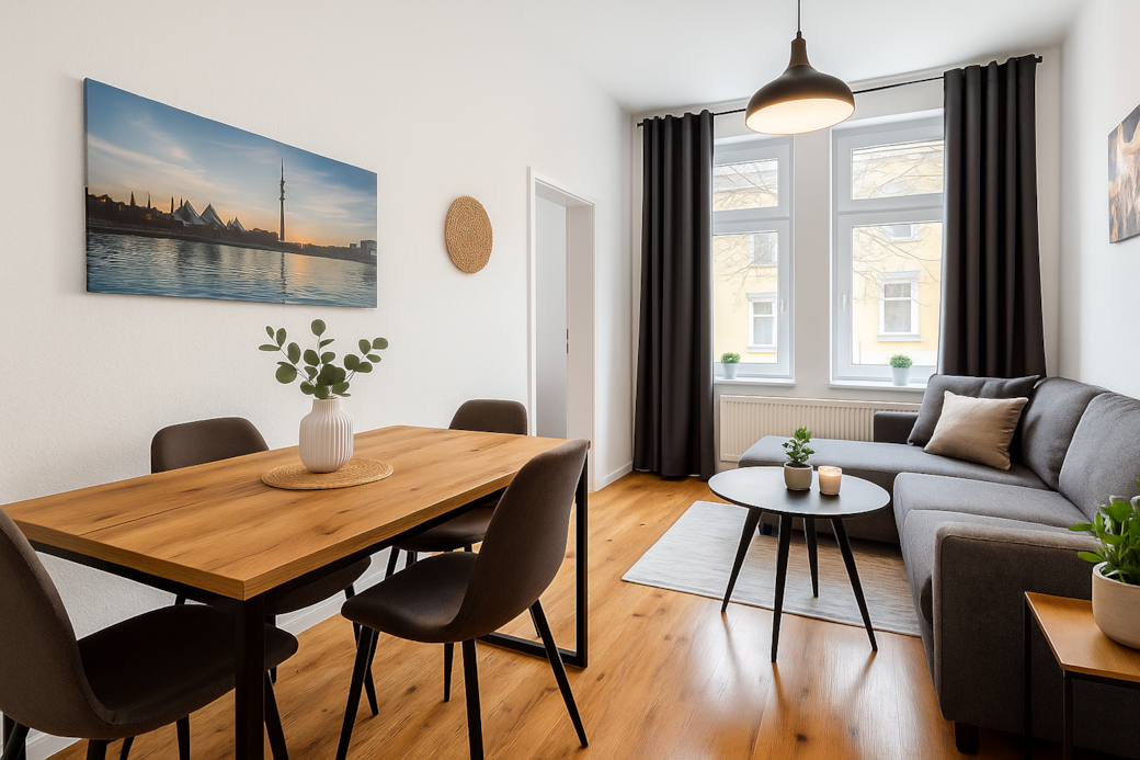Wohnzimmer mit Schlafcouch