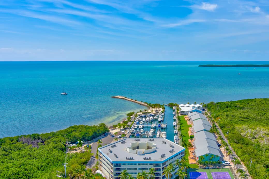 Aerial View of Marina & Atlantic Ocean