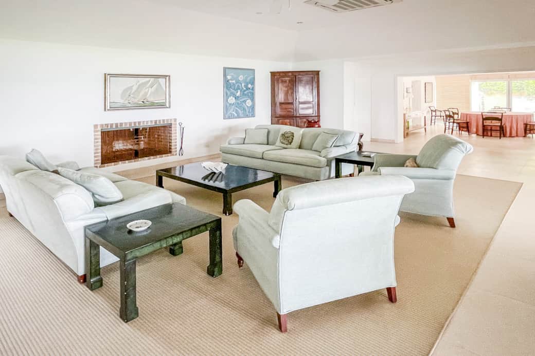 Living room with fireplace