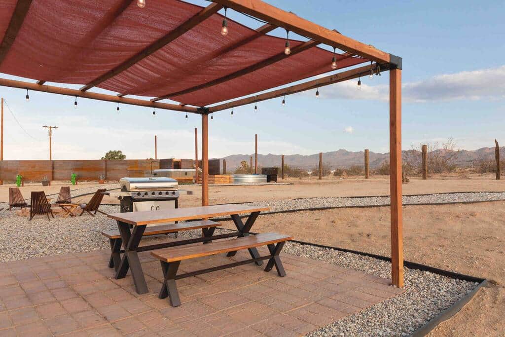 We have both a propane and charcoal BBQ available!