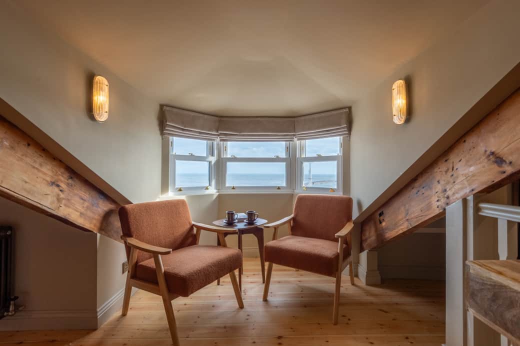 Relax with a book and a coffee as the uninterrupted sea views make you feel like you're floating!