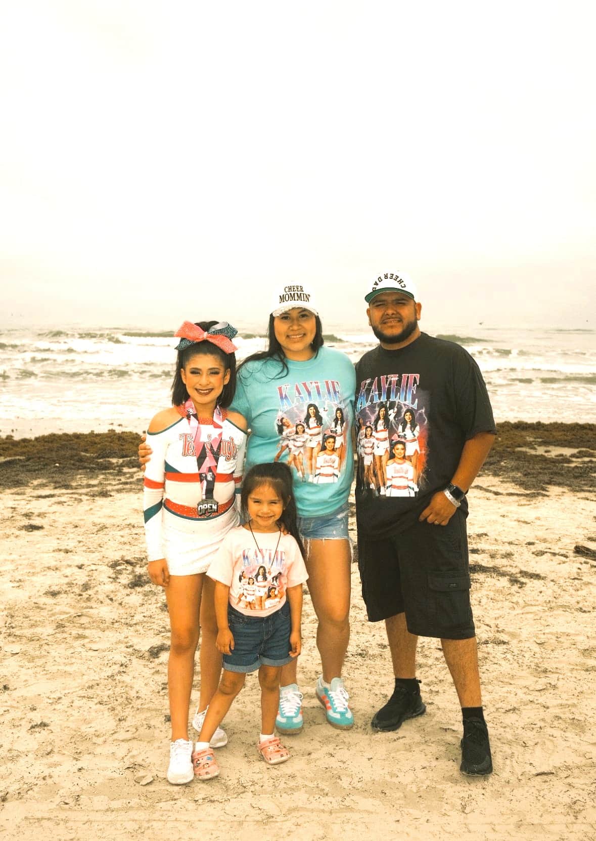 Family visiting Galveston for a cheer competition staying at White Magnolia Galveston