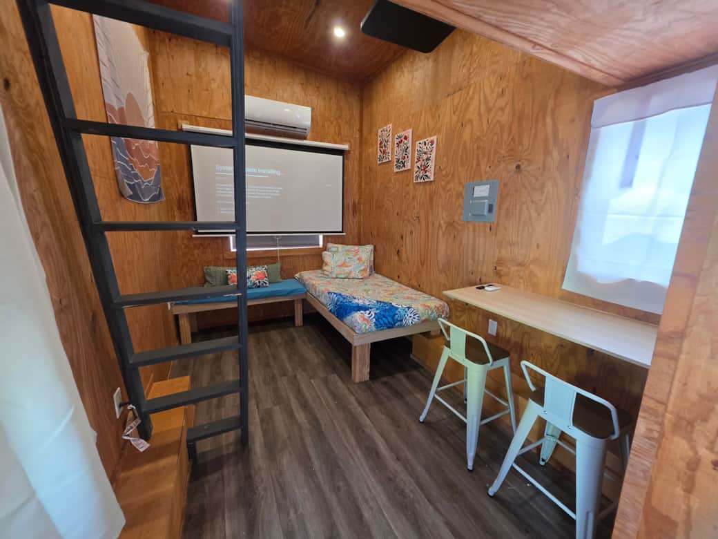 This cozy cabin is the perfect place to shower and catch some sleep after a day at the beach! This cozy cabin is the perfect place to shower and catch some sleep after a day at the beach!