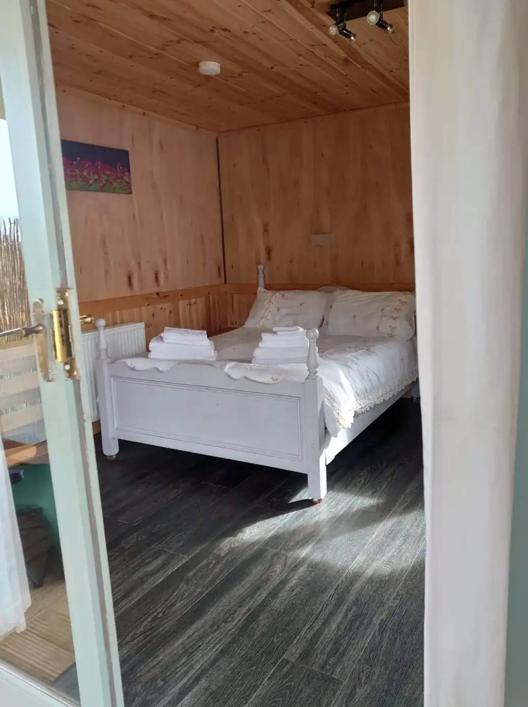 Comfy double bed with a view Comfy double bed with a view