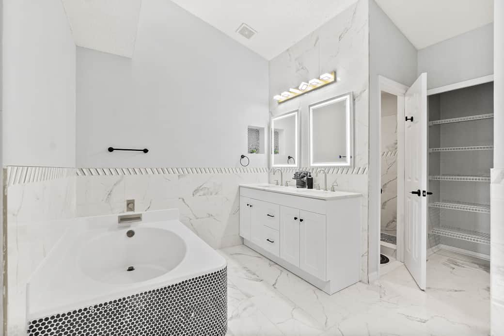 Experience the future of convenience with touch screen power and buttons on our sleek mirrors