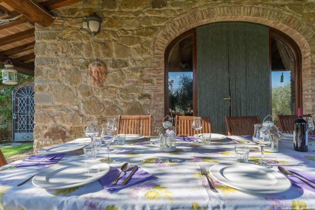 Outdoor dining area