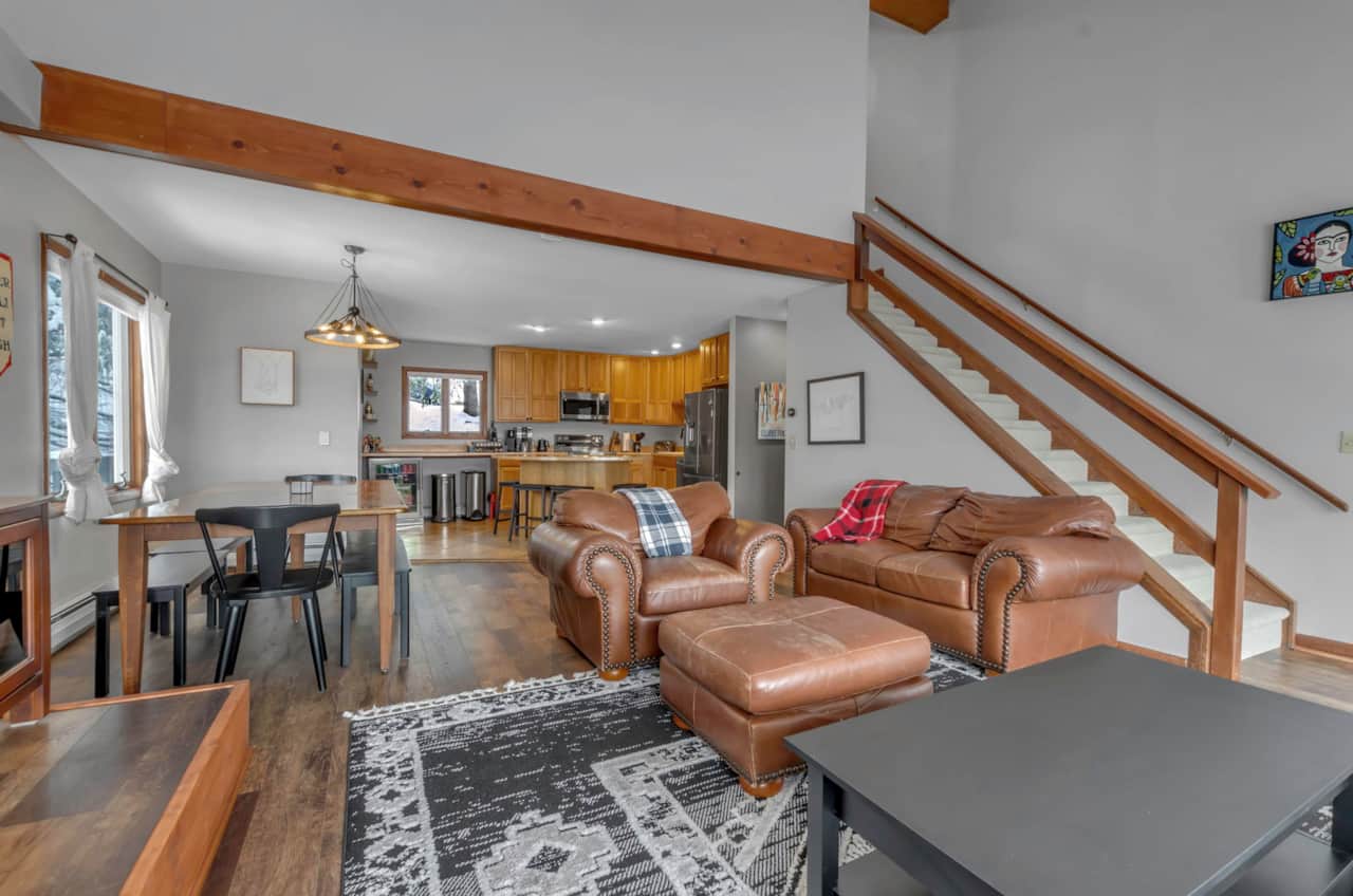 Open-concept living, dining, and kitchen space perfect for family trips and group getaways