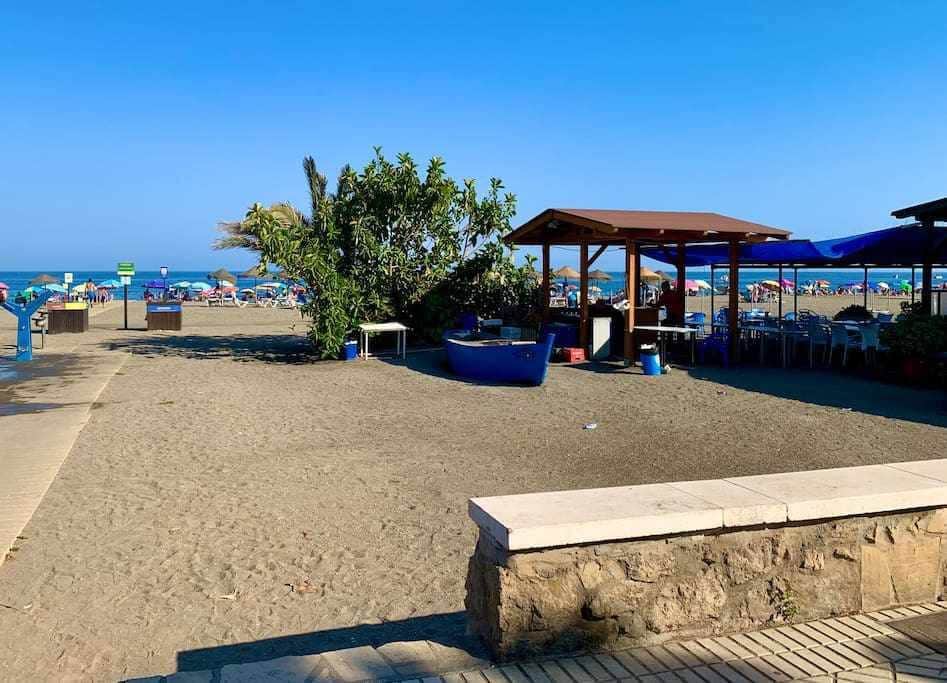 The beach