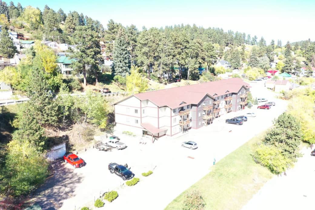 Caledonia Overhead - parking spot is where the black vehicle is just left of center in photo