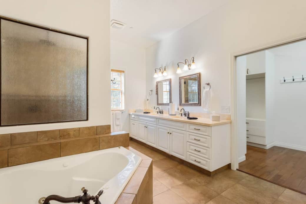 First-floor master bathroom.