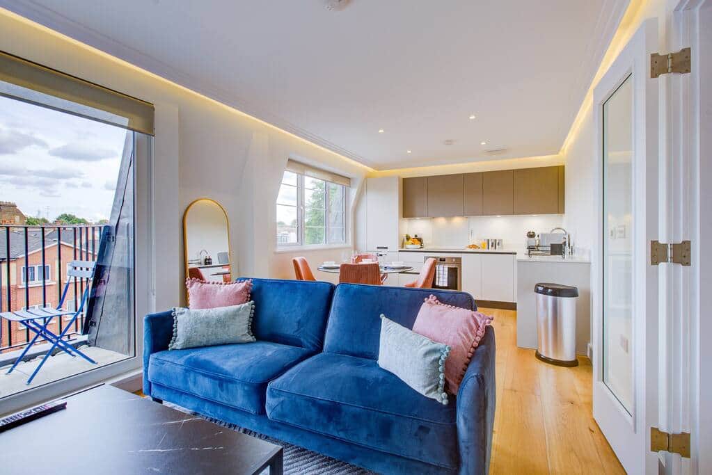 Living Area with Sofa bed and Smart TV Living Area with Sofa bed and Smart TV