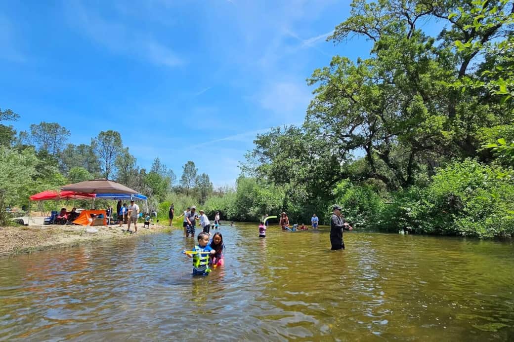 Lounge or have a family get together by the river. Perfect way to cool off during the summer!