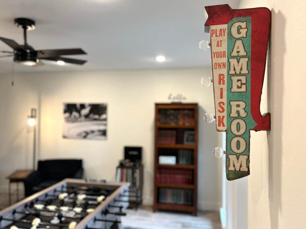 Every vacation getaway needs a game room