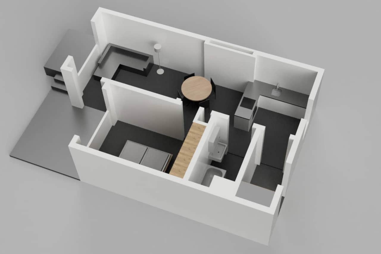 Grundriss Ambiente Appartement C2.
