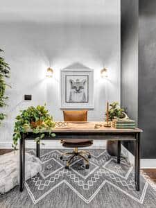 Five foot desk/ dedicated work space with Wi-Fi, outlet and power-strip