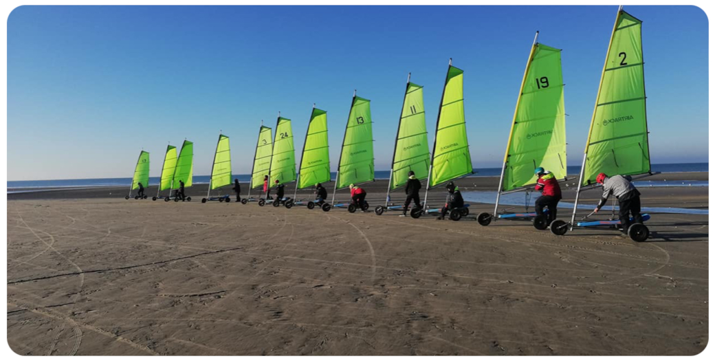 Char à voile par beau temps !